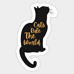 Cats Rule The World Sticker